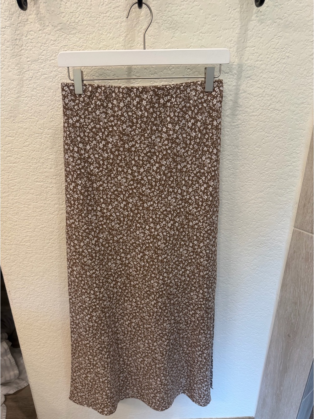 Altar’d state 
Brown Floral Maxi Skirt - Casual Everyday Style